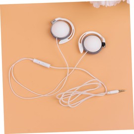 jojofuny Creative Sports Headset with Noise Reduction Technology Sweat-Resistant Design Lightweight Aural Earphones for Running Compatible with Multiple Platforms White