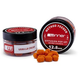 Tandem Baits Methood Feeder MF Diffusion Micro Boilies 20 g 8 mm Vanilla Cream Carp Bait Carp Fishing Without Effort Bait for Large Fish Fishing Carp Accessories for Professionals and Hobby Anglers