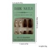 24 Pcs Brown Press on Nails Medium Coffin- ZIFANHU Spring