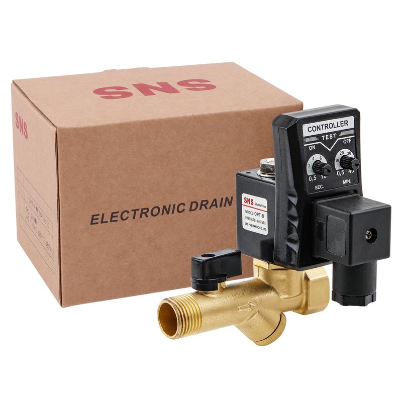 SNS AC110V 1/2" NPT Electronic Automatic timed air tank water