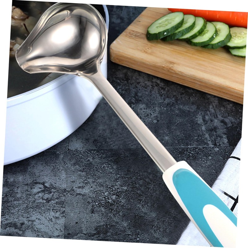 LABRIMP Stainless Steel Gravy Ladle Curve Spout Food Grade Soup