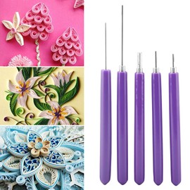 TOPINCN 5pcs Paper Quilling Slot Quilling Slot Set Paper Quilling Tool Needle Slim Bar Craft Paper Art Tools
