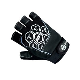 NF FITNESS Weight Lifting Gloves, Breathable Workout Gloves for Men, Gym, Cycling, Exercise, Fitness, Training, Grip, Cushion Pads (Medium), Black and Grey
