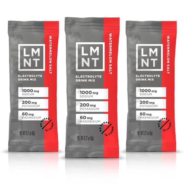 LMNT Keto Electrolyte Powder Packets | Paleo Hydration Powder | No Sugar, No Artificial Ingredients | Watermelon Salt | 30 Stick Packs