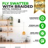 Supreme Bug & Fly Swatter 6-Pack – Braided Metal Handle