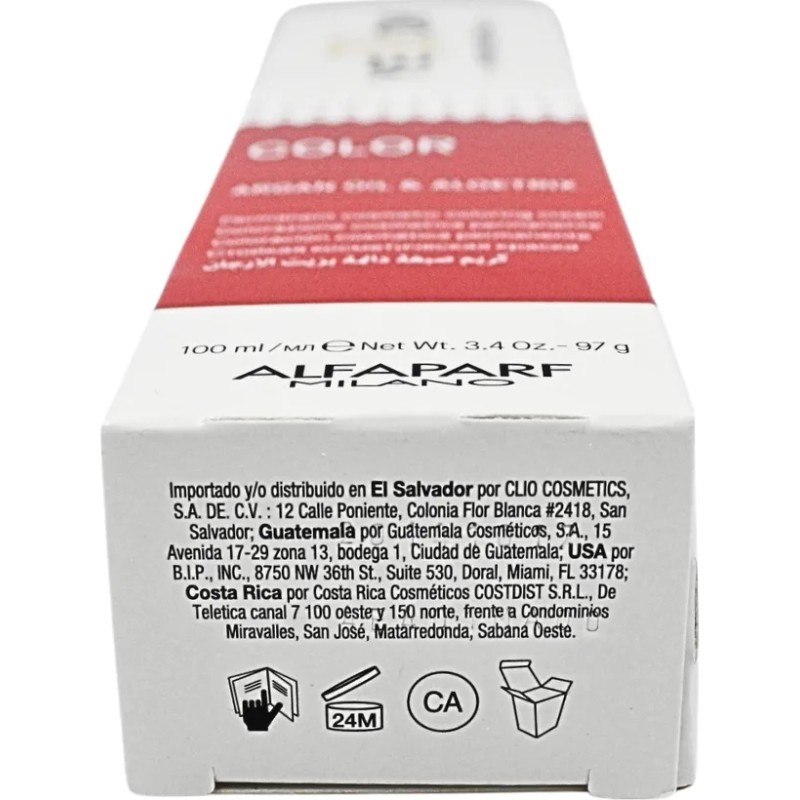 Tintes Permanente Alfaparf Yellow Color + Peroxide 20 Vol-6%