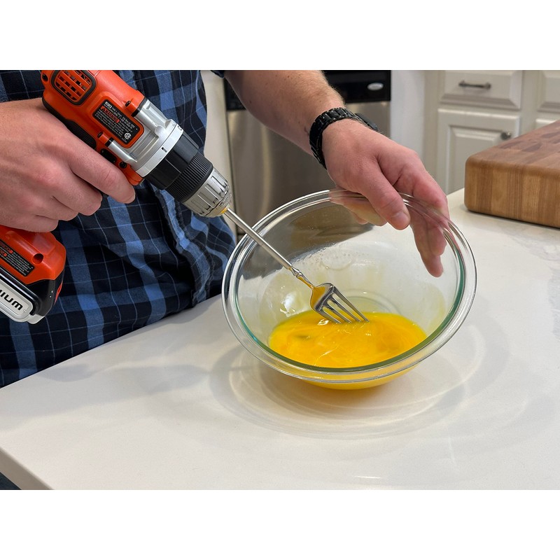 Fork Drill Bit Mixer - Spaghetti Spinner, Meat Shredder, Egg