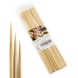 HEYNNA® Bamboo kebab skewers 30 cm / barbecue skewers - 200 pieces made of bamboo for grilling and cooking/skewers tested according to LFGB standard/finger food skewers
