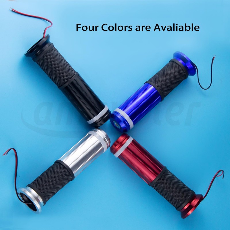Amavoler Universal Motorcycle 22mm Handlebar Grip with Light Turn Signal