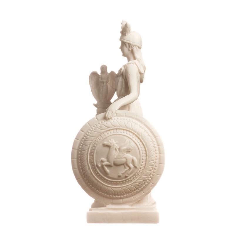 Athena Parthenos Varvakeion with Pegasus Shield Greek Goddess Alabaster Statue