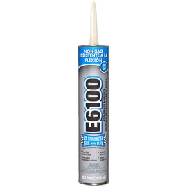 E6100 252041 Medium Viscosity Pro-Grade Adhesive Cartridge 10.2 fl oz Gray