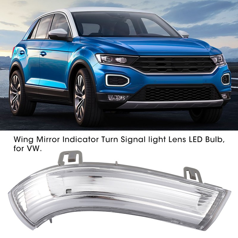 Pair of Wing Mirror Indicator Turn Signal Light Lens LED