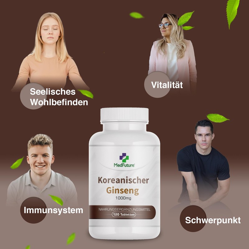 Ginseng Capsules - 1000 mg High Dose Panax Ginseng -