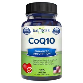 CoQ10 (Max Strength 400mg 120 Capsules) - Highly Absorbable Vegan CoQ10 - Ubiquinone Supplement Added Antioxidant Vitamin to Support Heart Health and Function Energy Endurance, 60 Capsules, 1 Count, 60 Tablets / CoQ10(최대 강도 400mg 120캡슐) - 흡수율이 높은 비건 CoQ10 - 유비퀴논 보충제 추가 항산화제 심장 건강 및 기능 에너지 지구력을 지원하는 비타민, 60캡슐, 1개, 60정