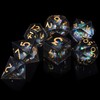 SIQUK 7-Piece Dice Set Polyhedral Dice Liquid Core Dice D4
