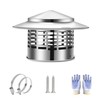 YAQAERIO 6 InchRound Chimney Cap – 304 Stainless Steel Vent