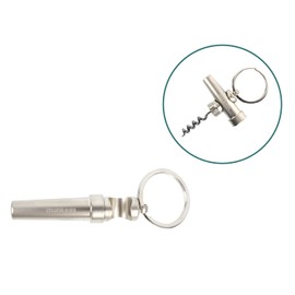Munkees Mini Keychain Corkscrew Tool, Small Key Ring Wine Opener, Emergency Travel Cork Wine Opener, Portable Backpack Camping Kit, Wine Enthusiasts, Waiters, Bartenders, Bottle Opener Gift Set