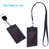 Vertical Wisdompro PU Leather ID Card Holder, Double Sided Pocket,