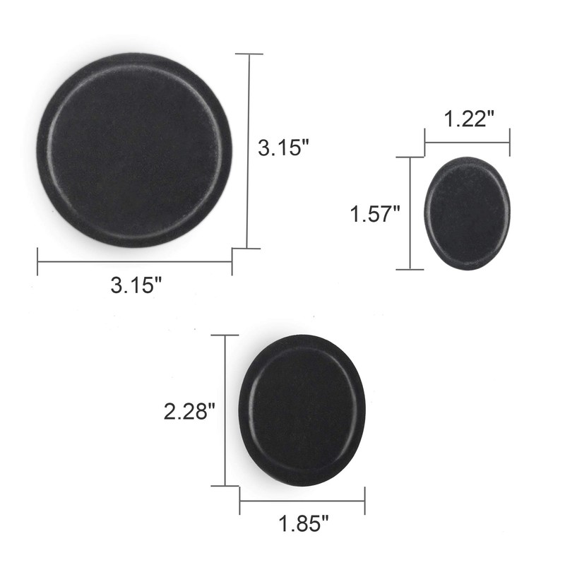 Kendal 16 Pcs Professional Large Massage Stone Set Basalt Hot