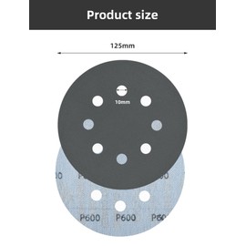 40 x Sanding Discs 125 mm with 8 Holes Grit 320/400/600/800/1000 | 125 mm Silicon Carbide Sanding Sheets for Angle Grinders and Random Orbital Sanders | High-Quality Abrasive Set