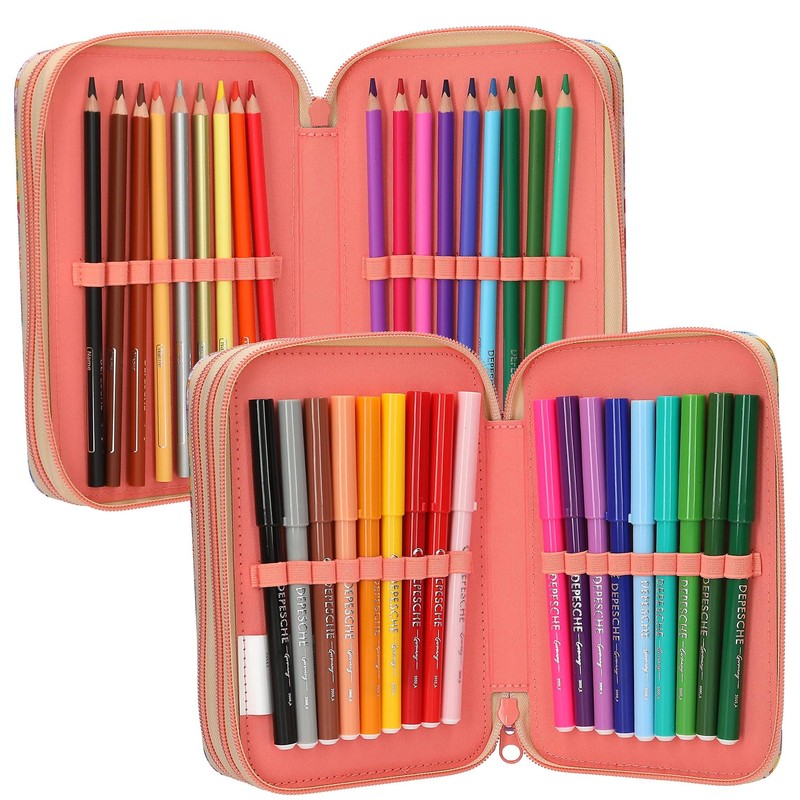 Depesche 13283 TOPModel Girl Power - Filled 3-Compartment Pencil Case