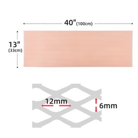 AggAuto Universal 40"x13" Car Grill Mesh - Aluminum Alloy Automotive Grille Insert Bumper Rhombic Hole 6x12mm, One of the Most Multifunctional Shape Grids Orange