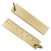BIlinli 6cm Small Copper Ruler 3mm Thickened Brass Metal Ruler