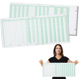Skyygemm 20 Pcs General Expense Journal Sheet 25 3/8" x 11" Ledger Sheets Cash Disbursement Journal Accounting Sheets General Disbursement Payroll Combo and Ledger Paper Note The Hole Position
