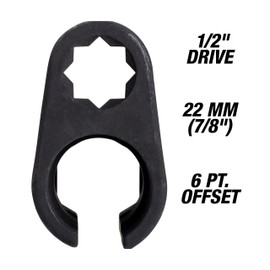 OEMTOOLS 25249 Oxygen Sensor Crowfoot Wrench, Reliable Oxygen Sensor Socket for Efficient Vehicle Sensor Maintenance, 22MM Wrench for Sensor Socket Kit, Durable Automotive Repair Tool