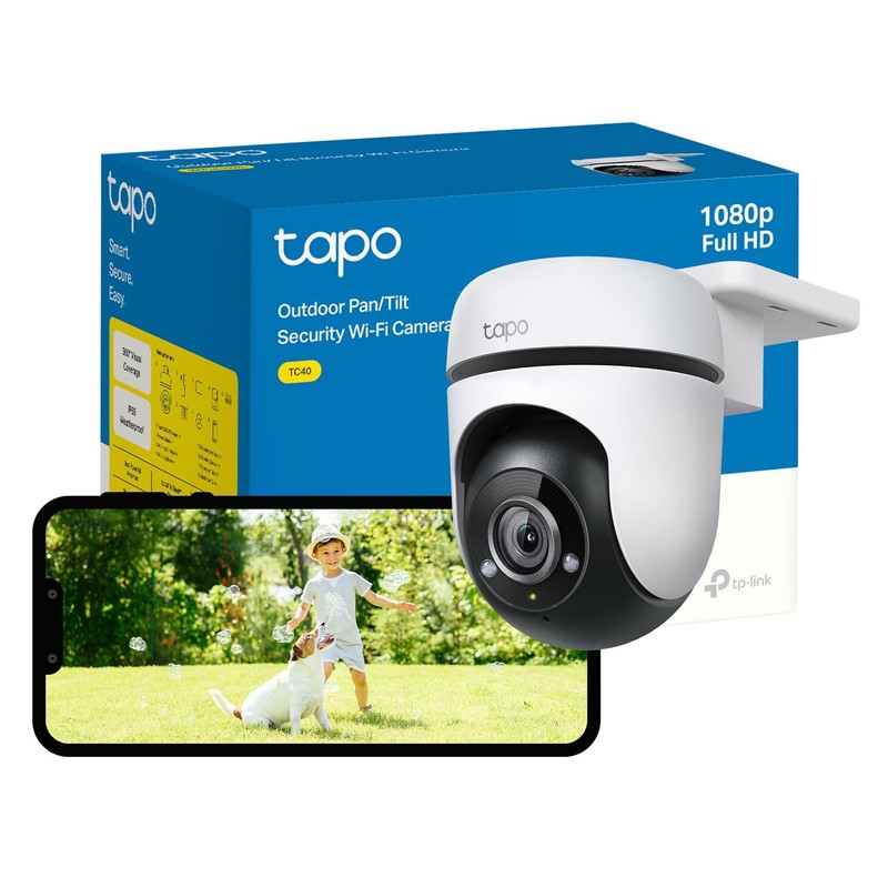 Tapo Tapo TC40 Pan/Tilt Outdoor Security Camera, 1080p Full HD,
