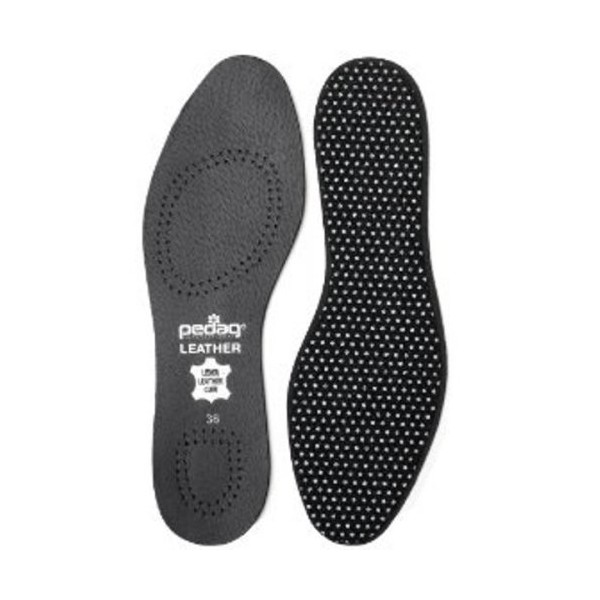 Pedag 2810 Vegetable Tanned Leather Insole Has Effective Active Charcoal Odor Protection, Black, Women's 10/Men's 7