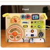 Wooden Steering Wheel Toy Early Educational Stimulation LED Wood Sensory