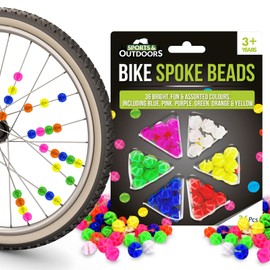 36 Pcs Bike Spoke Beads | Multicoloured Bicycle Spokey Dokeys | Plastic Clip Wheel Spokes Decorations | Bike Accessories for Kids Girls and Boys