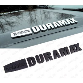 GM 1x Matte Black Allison Transmission Duramax Hood Emblem Badge Trucks