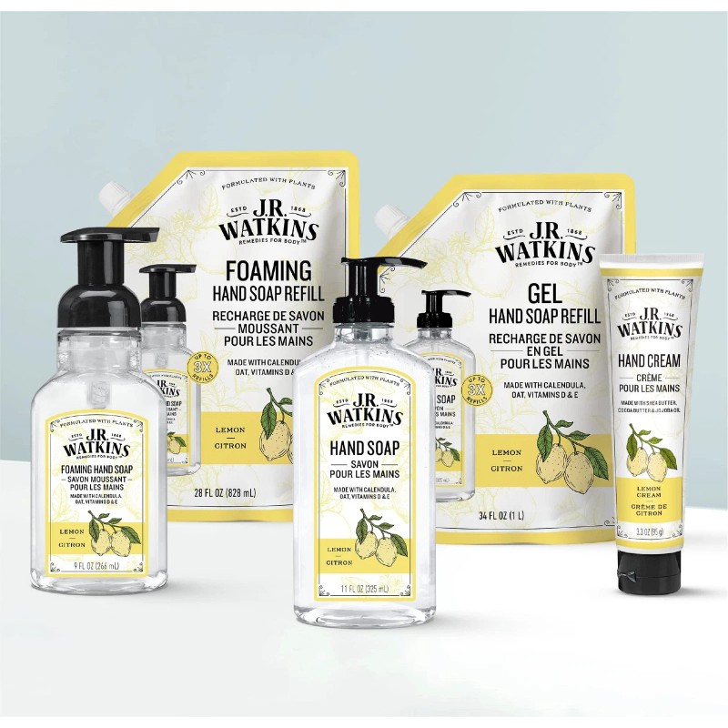J.R. Watkins Foaming Hand Soap Pack of 3 Lemon Scent