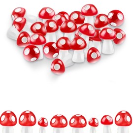 Yeenano Pilze Deko Mini,50 Stück Niedliche Miniatur-Pilzfiguren aus Kunstharz Pilzstatuen Feengarten-Pilze für Puppenhaus,Mikrolandschaften,Garten,Landschaft,Aquarium,Basteln