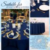 Pesonlook 10 Pack Navy Blue Round Tablecloth 120 Inch, Waterproof