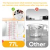 77L Glass Measuring Cup with Handle, [Double-Sided Measuring Scale, V-Shaped