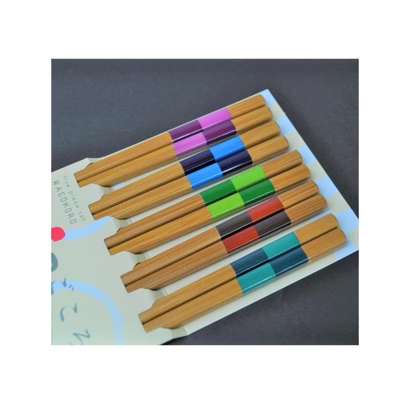 Aoba 527350 5-Pair Chopsticks Inishie 8.9 inches (22.5 cm) Wagokoro
