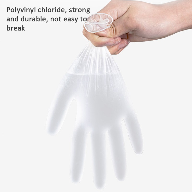 100pcs Disposable PVC Gloves High Elastic Gloves for House Cleaning