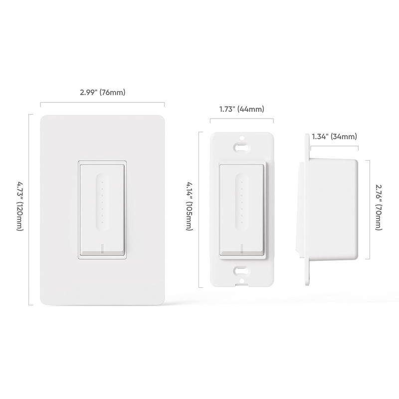 TREATLIFE 3 Way Smart Dimmer Switch 1 Pack, Master 3