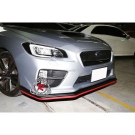 BaysonR Universal Front Bumper Lip Splitter Protector 265CM (Red EPDM Rubber)