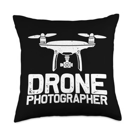 Funny Drone Design For Men Women Drone Camera Pilot Lovers Throw Pillow