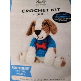 Needle Creations New Needle Creations Complete Dog W/ Sweater Crochet Kit Intermediate Skill