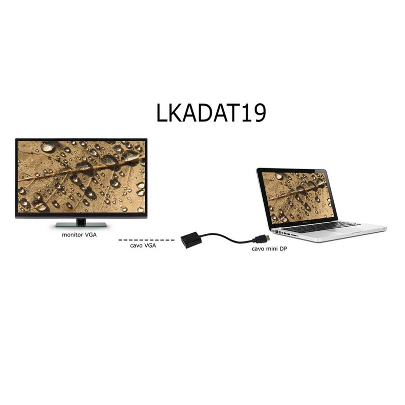 Link LKADAT19 DisplayPort Male to VGA Female Adapter 15cm