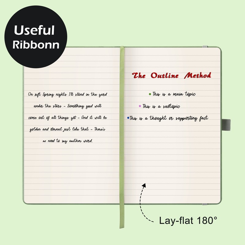 Ruled Notebook/Journal - Classic Lined Journal/Notebook, 5.3'' x 8.26'', Hardcover