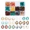 Cheriswelry 360Pcs Acrylic Linking Rings Gradient Acrylic Quick Link Connectors