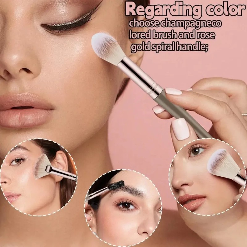 Set 40 Brochas Y Esponjas Maquillaje Profesional 40pcs Coffee