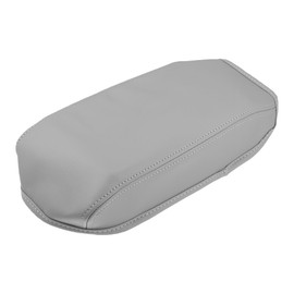 X AUTOHAUX Car Center Console Armrest Cover 36x15cm Center Console Protect Cover for Honda Civic 2012-2015 Faux Leather Gray with Gray Stitches