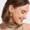 SZJYKF Gold Statement Earrings for Women Fashion Big Gold Dangle